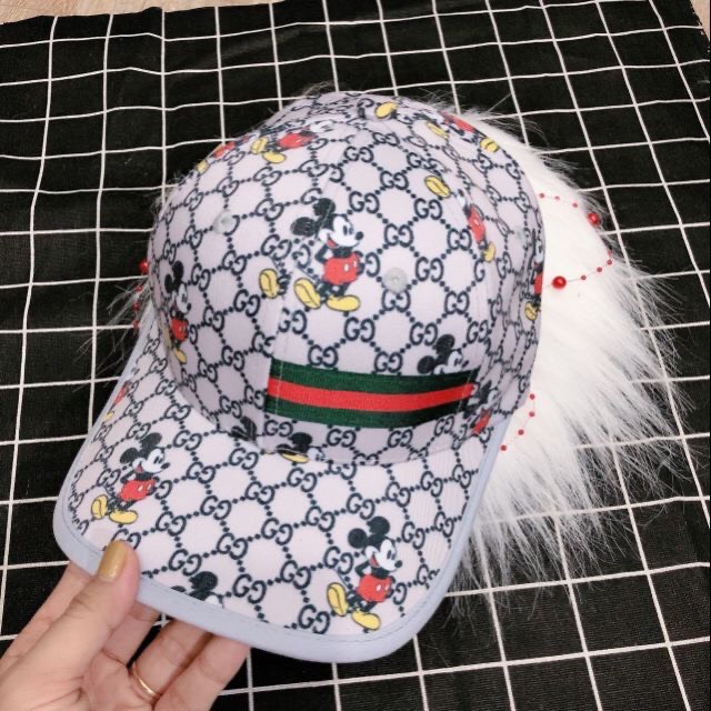 Mũ kết Micky GC nam nữ cực xinh, Nón lưỡi trai Micky dễ thương kaki xịn