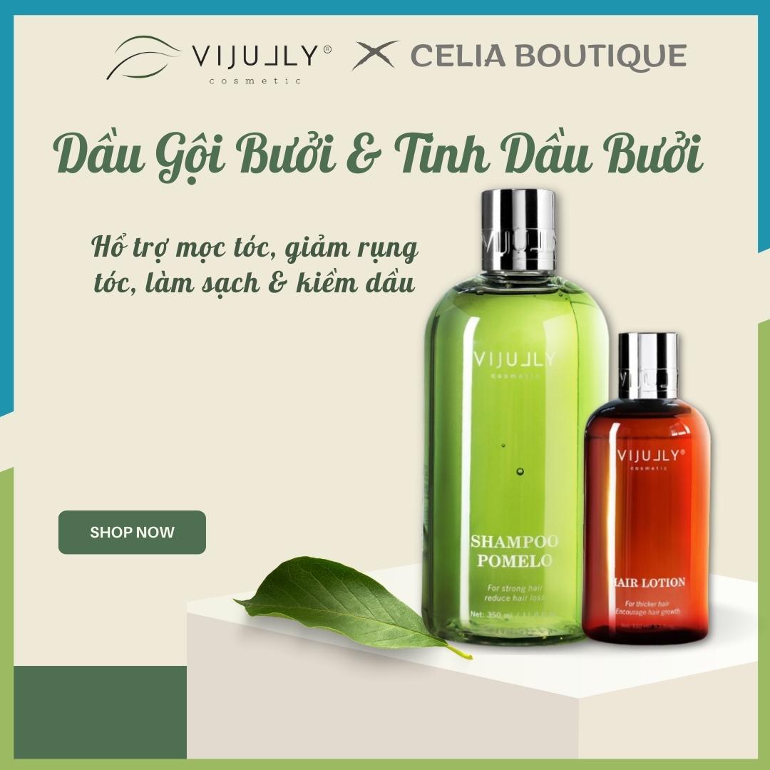 Bộ Dầu Gội Bưởi Vi Jully Giảm Rụng Tóc & Tinh Dầu Bưởi Vi Jully - Xịt Dưỡng Tóc Kích Mọc Tóc - Làm Dài Tóc Vi Jully