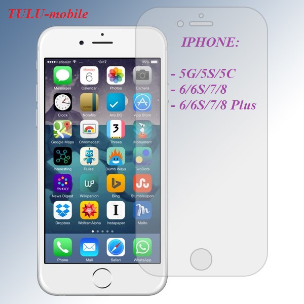 KÍNH CƯỜNG LỰC 2.5D DÁN MÀN HÌNH IPHONE 5G/5C/5S, 6/6S/7/8, 6/6S/7/8 Plus