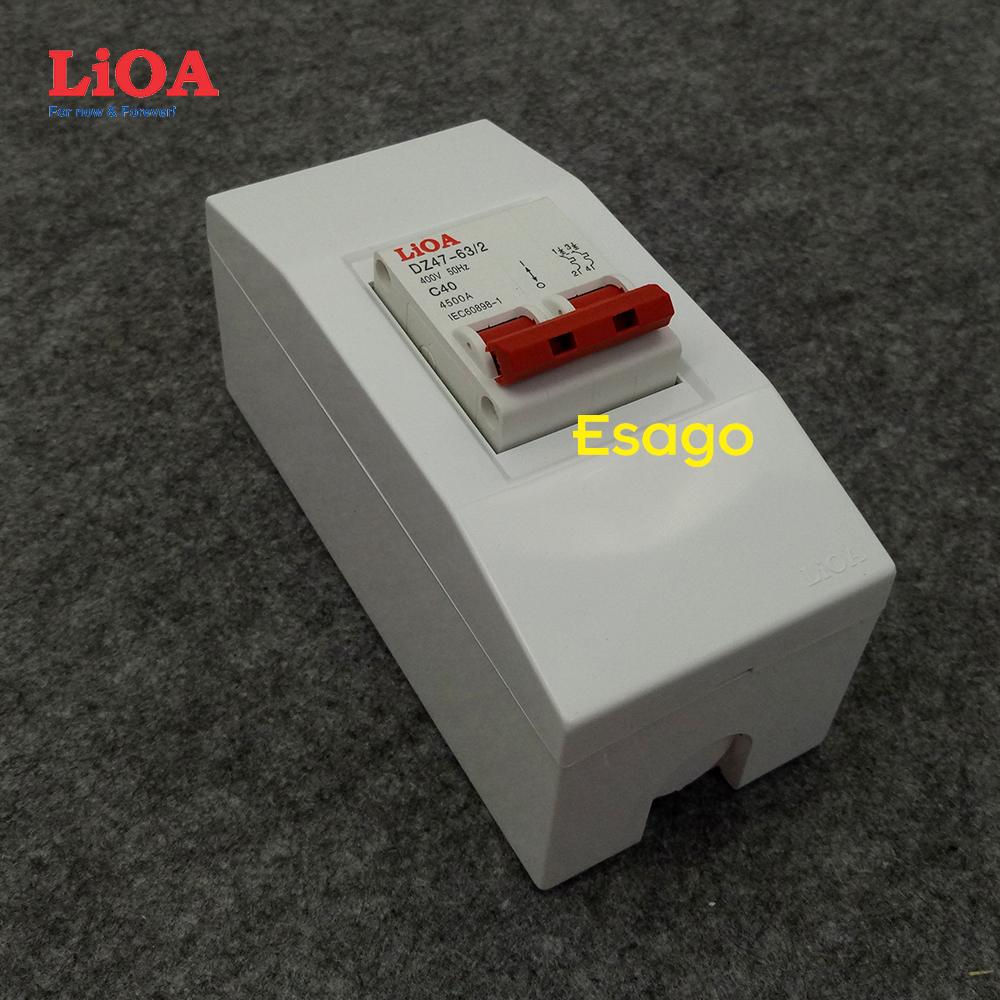 [HCM][40A] Combo cầu dao tự động (APTOMAT) LiOA 40A loại 2 cực - Lắp nổi