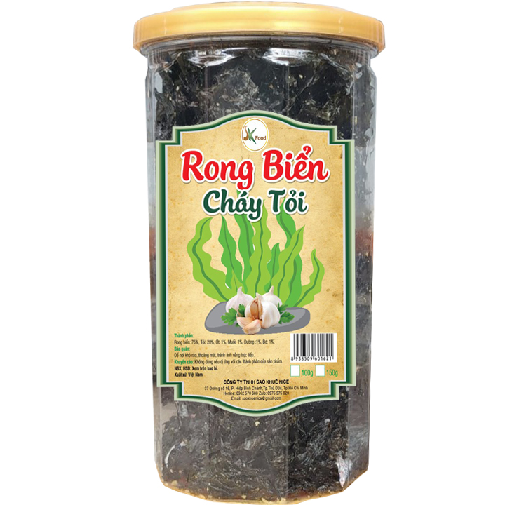 [HCM][Hũ 100G] Rong biển cháy tỏi ớt thơm ngon thương hiệu SK FOOD