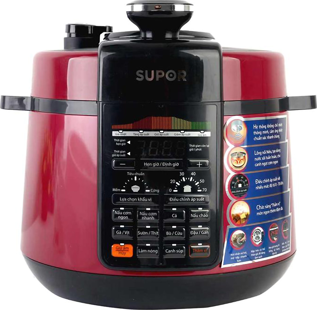 Nồi áp suất điện supor 5 lít cysb50yc520qvn-100