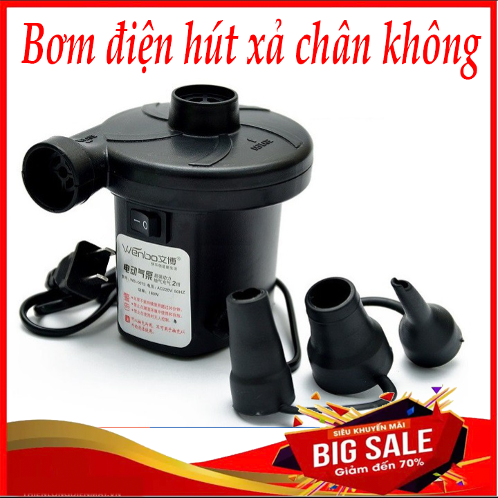 Bơm điện , bơm hơi, bơm bể bơi 2 chiều hút xả chân không bơm phao bơi trẻ em cao cấp máy bơm Không Khí 3 Đầu Phun bơm các loai bể bơi , phao, nệm hơi , bóng bay .....