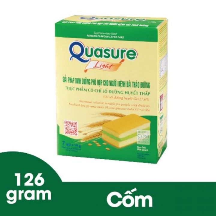 10 Hộp Bông lan Quasure Light Cốm cho người tiểu đường, ăn kiêng 126G