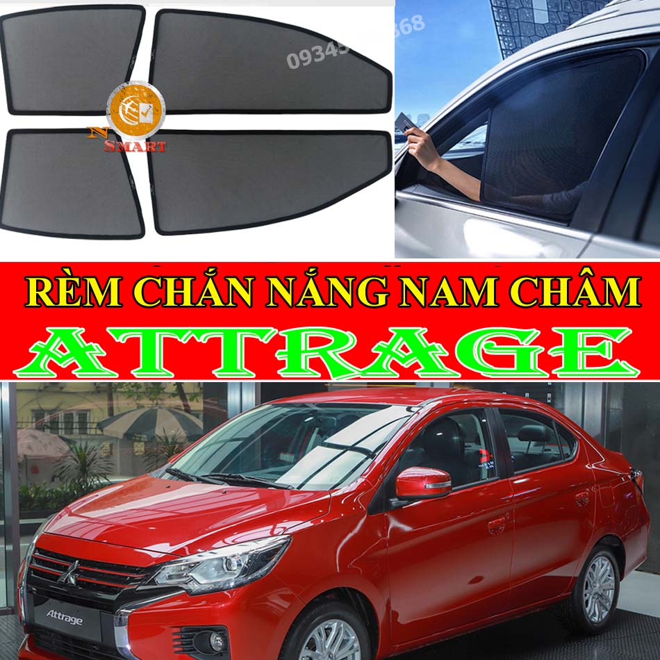 Rèm che nắng mitsubishi attrage 2015,2016,2017,2018,2019,2020,2021,2022,2023 bộ 4 tấm loại 1 vừa khít kính
