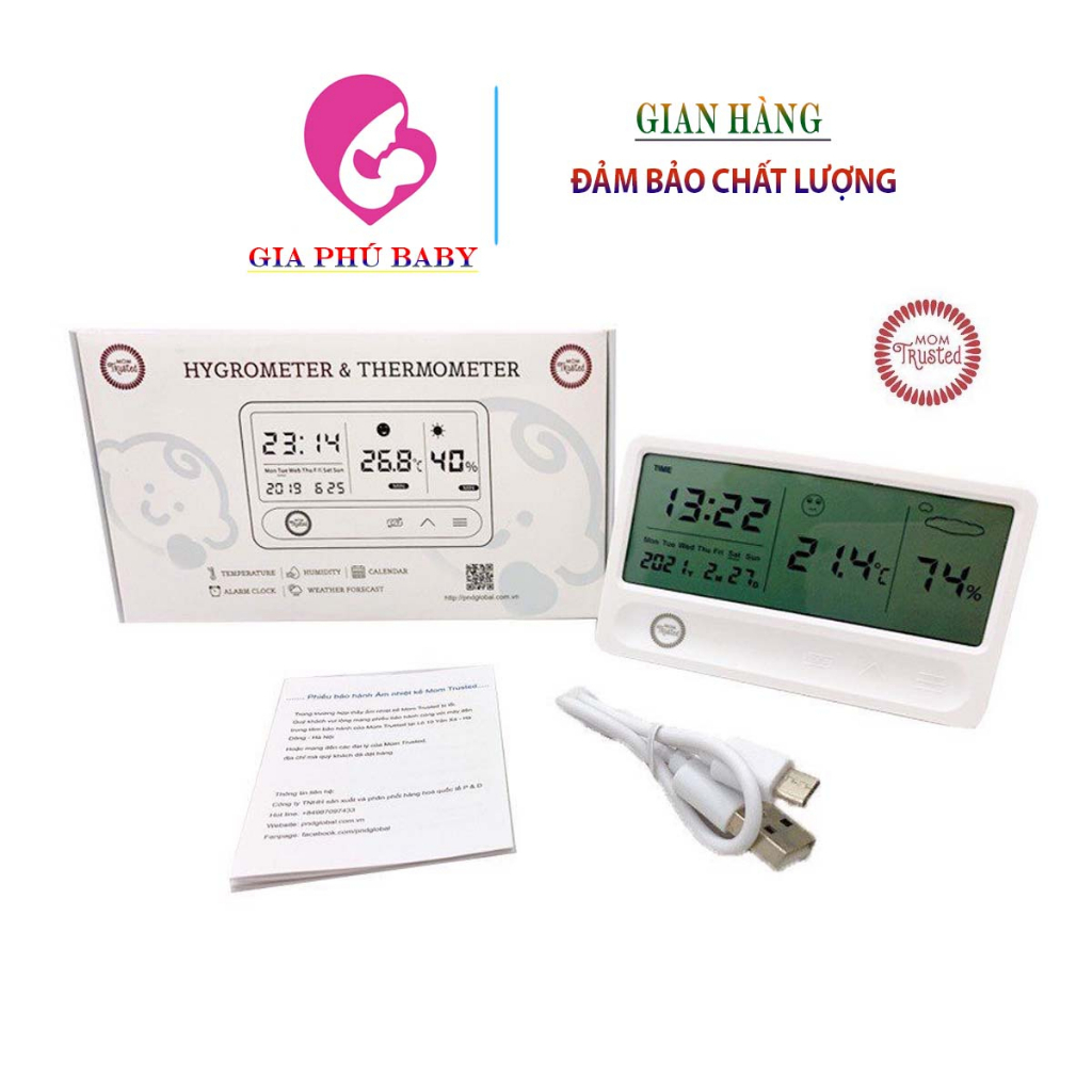 Ẩm nhiệt kế Mom Trusted ( Bảo hành 12 tháng 1 đổi 1)
