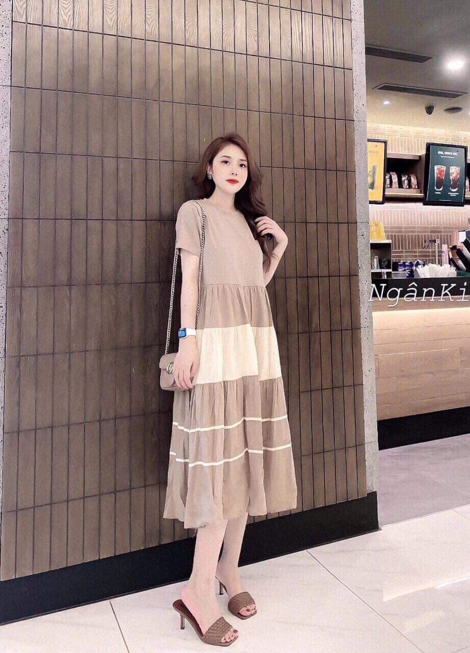 Váy bầu chất mềm mùa hè, đầm bầu đẹp, giá rẻ