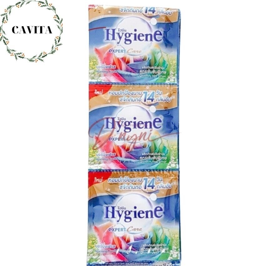 [FREESHIP] Combo 12 gói Nước Xả Hygiene Đậm Đặc Thái Lan CAVITA lưu hương lâu giúp mềm vải an toàn không gây kích ứng (Màu Xanh) - Mẫu Mới