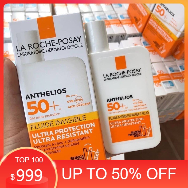 Kem Chống Nắng La Roche-Posay Anthelios Fluide Invisible Và Shaka Fluide SPF50+
