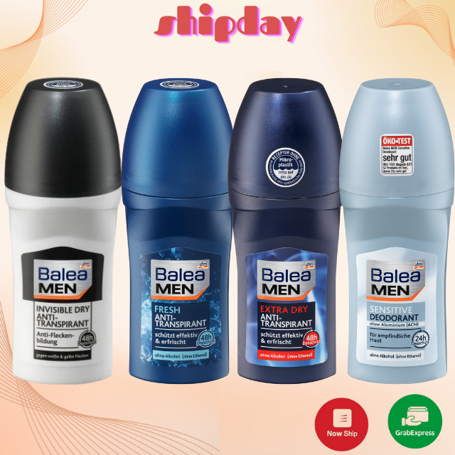 Lăn khử mùi Balea Men dành cho nam, nhập khẩu Đức, dung tích 50ml