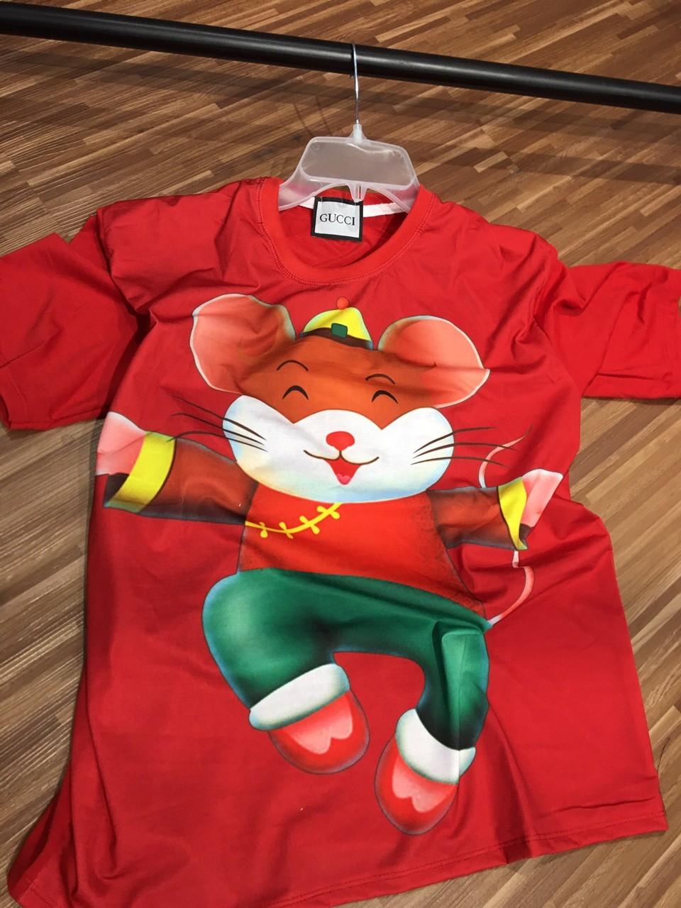 Áo thun from rộng tay lỡ chuột tết 2020- hmmn