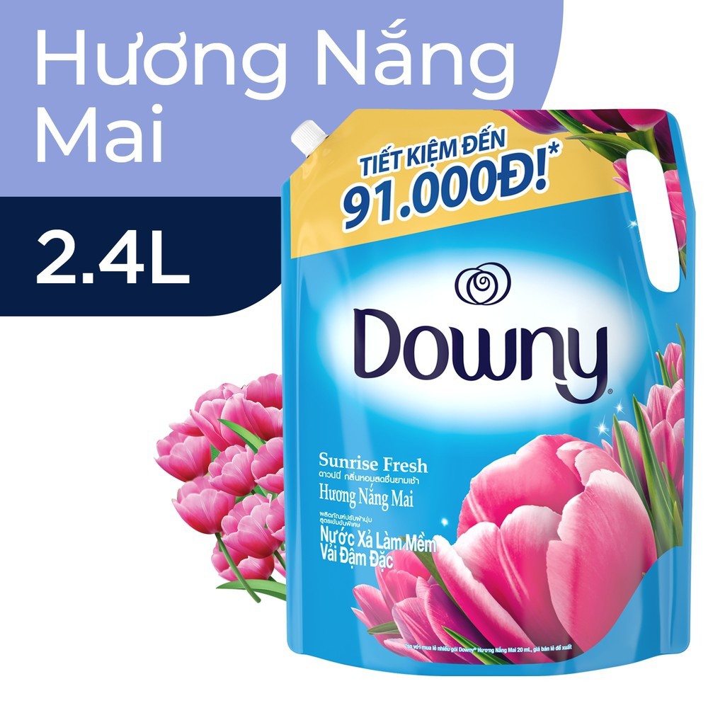 Nước xả vải downy hương nằng mai túi 2.4 lít qtp020