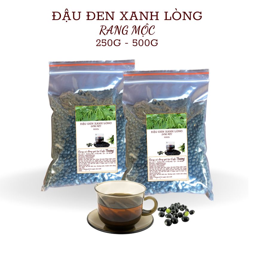 Đậu Đỗ Đen Xanh Lòng Rang sẵn- Dùng pha Trà Giải nhiệt, Thanh lọc cơ thể, Ngừa bệnh, Hỗ trợ Giảm cân, Giúp làm đẹp da - Cafe Thượng