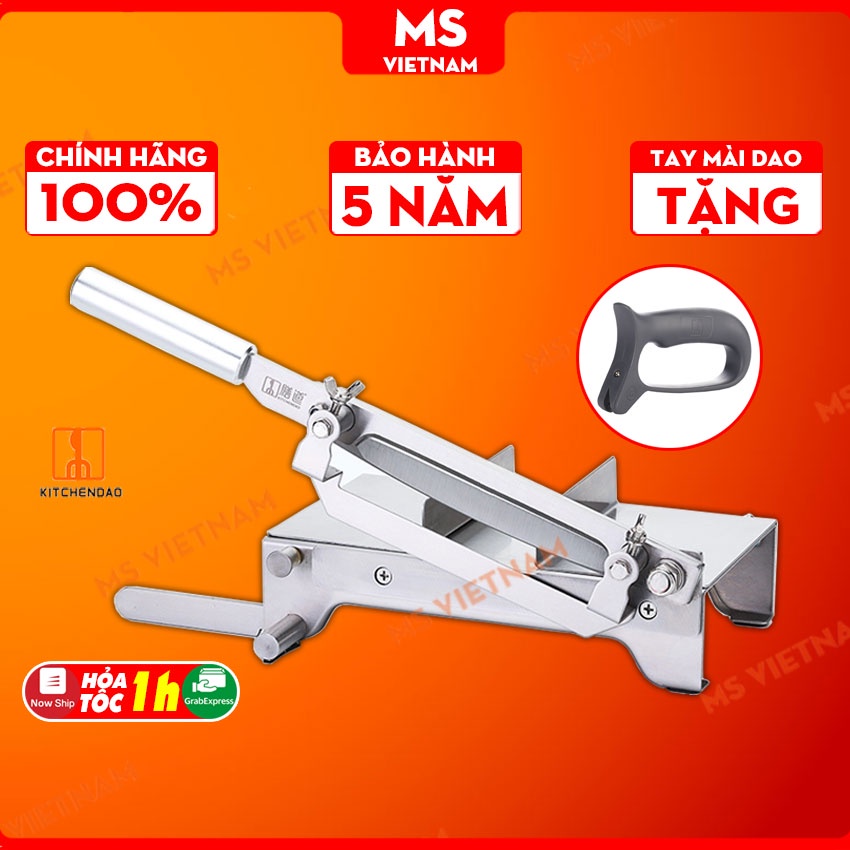 Dao Chặt Thịt Gà KD0248 - Cắt Xương, Thịt, Rau Quả, Nấm, thuốᴄ Bắc - Inox 430 dày 1.5mm - Tặng Mài KD0315 - MS Vietnam