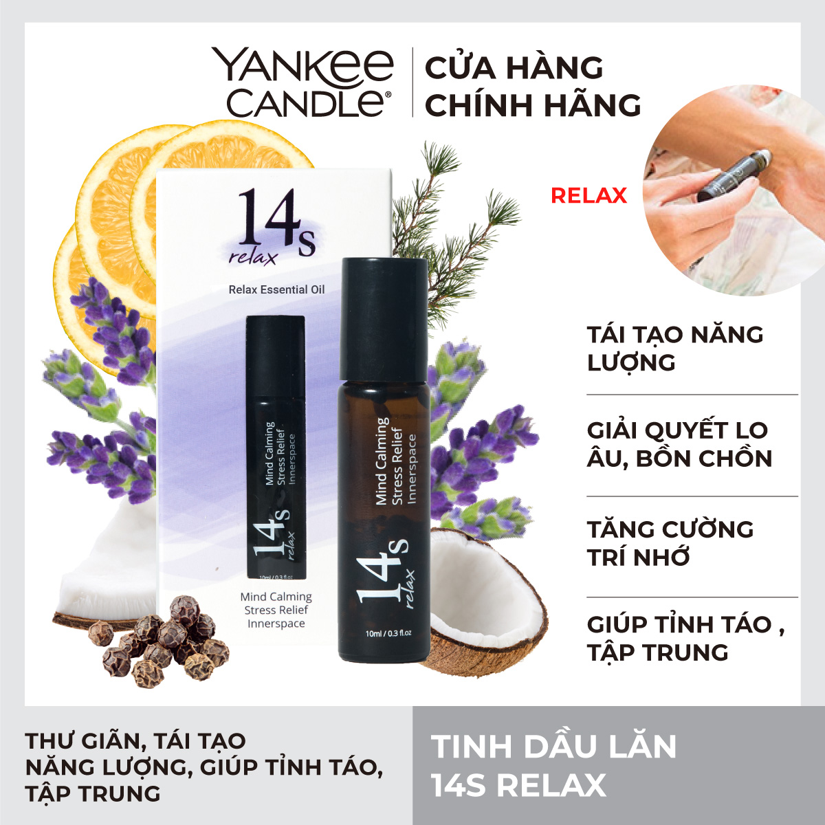 Tinh dầu lăn 14s - relax