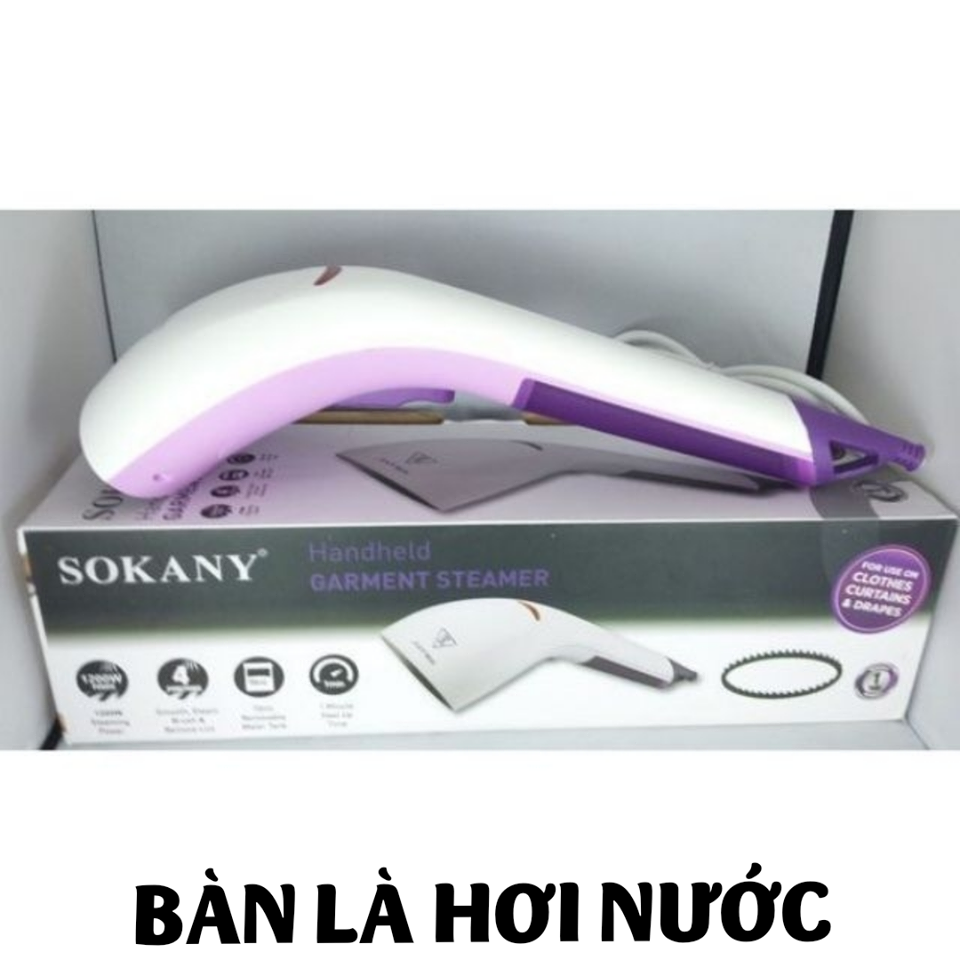 BÀN LÀ HƠI NƯỚC CẦM TAY CAO CẤP SOKANY [MÀU TÍM][ HÀNG LOẠI 1 ]