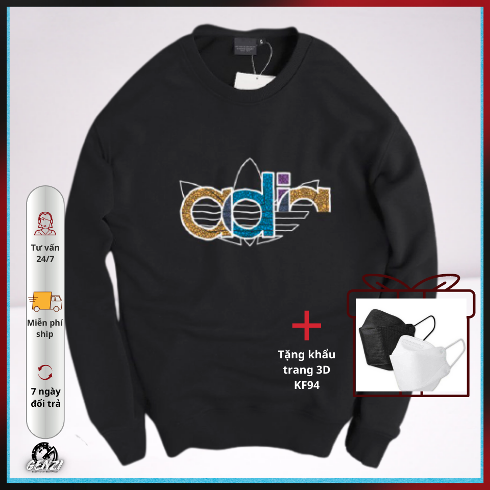 Áo thun nam nữ dài tay màu đen brand ADlDAS các mẫu đủ size S-3XL < 95kg, áo thun adIdas ba lá, adIdas basic, adIdas màu sắc, áo thun adIdas bigsize unisex