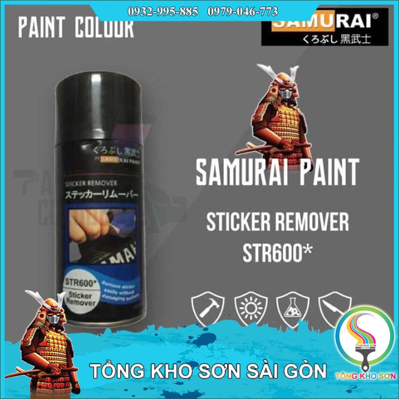 Chai xịt tẩy keo decal, băng keo dính lâu năm - str600 - sơn samurai kho sơn sài gòn