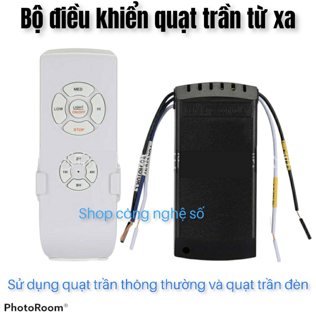 Bộ điều khiển quạt trần dùng cho quạt trần thông thường và quạt trần đèn quạt trần trang trí dễ lắp đặt