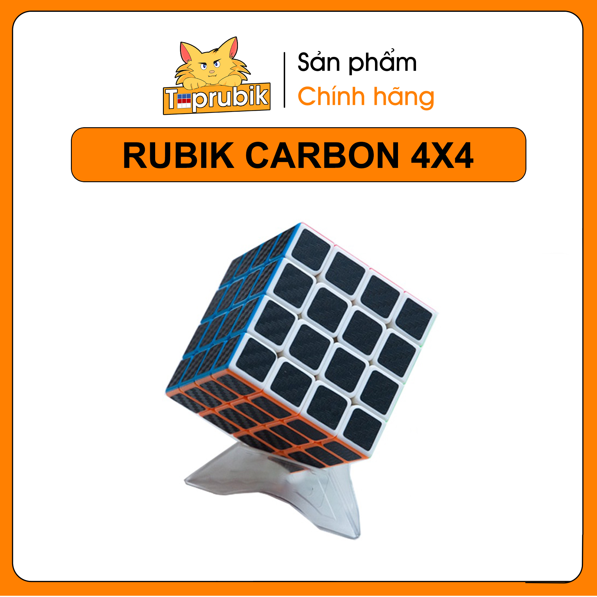 Rubik 4x4 giá rẻ carbon, Rubik 4 tầng Moyu Meilong 4 WCA Carbon