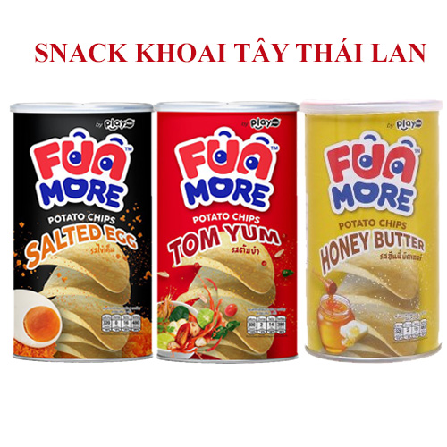 Snack khoai tây Thái Lan Funmore 60g/lon - ăn vặt - bánh kẹo