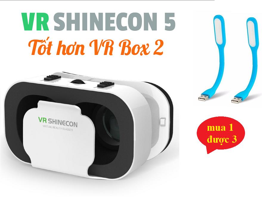 KÍNH THỰC TẾ ẢO SHINECON 5 TẶNG 2 ĐÈN LED USB GIÁ RẺ