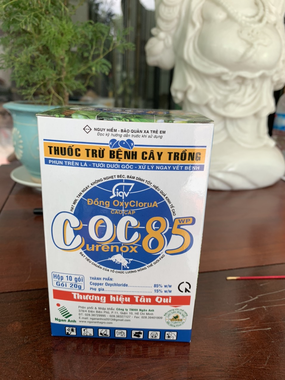 Thuốc trừ nấm COC 85 (20g) hộp 10 gói .Hoa kiểng (lan, hồng, mai...), rau màu, cây ăn trái