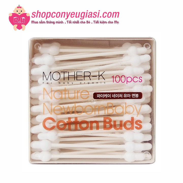 Tăm bông dành cho bé sơ sinh mother-k hàn quốc km13040 - 100 cái