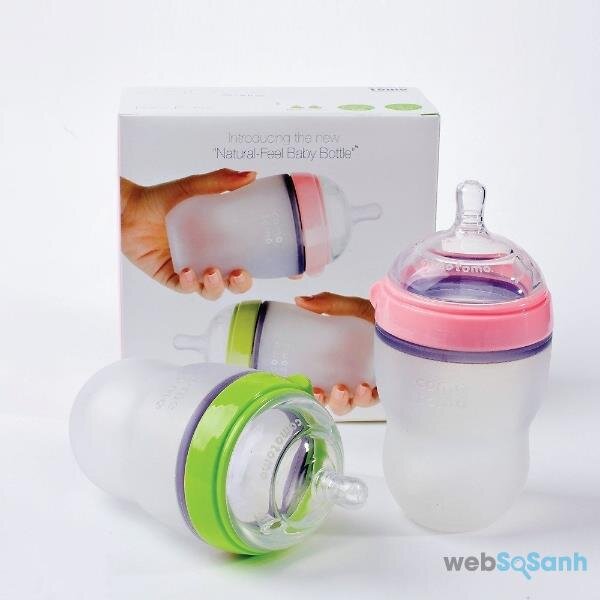 Bình Sữa Comotomo 150ml/250ml Siêu Mềm, Làm Từ Silicon Cao Cấp An Toàn Cho Bé, Thiết Kế Thông Minh Tiện Lợi [Tặng Tay Cầm Cho Bình]