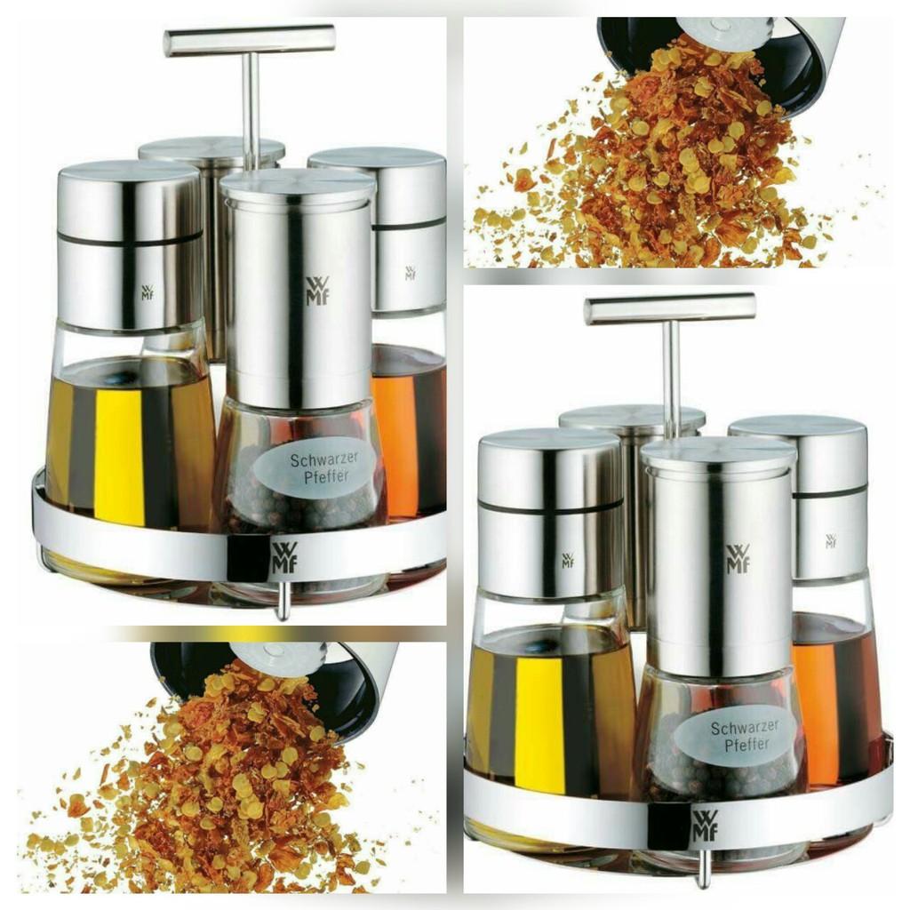 Bộ đựng và xay gia vị wmf de luxe 0667866030 set 4