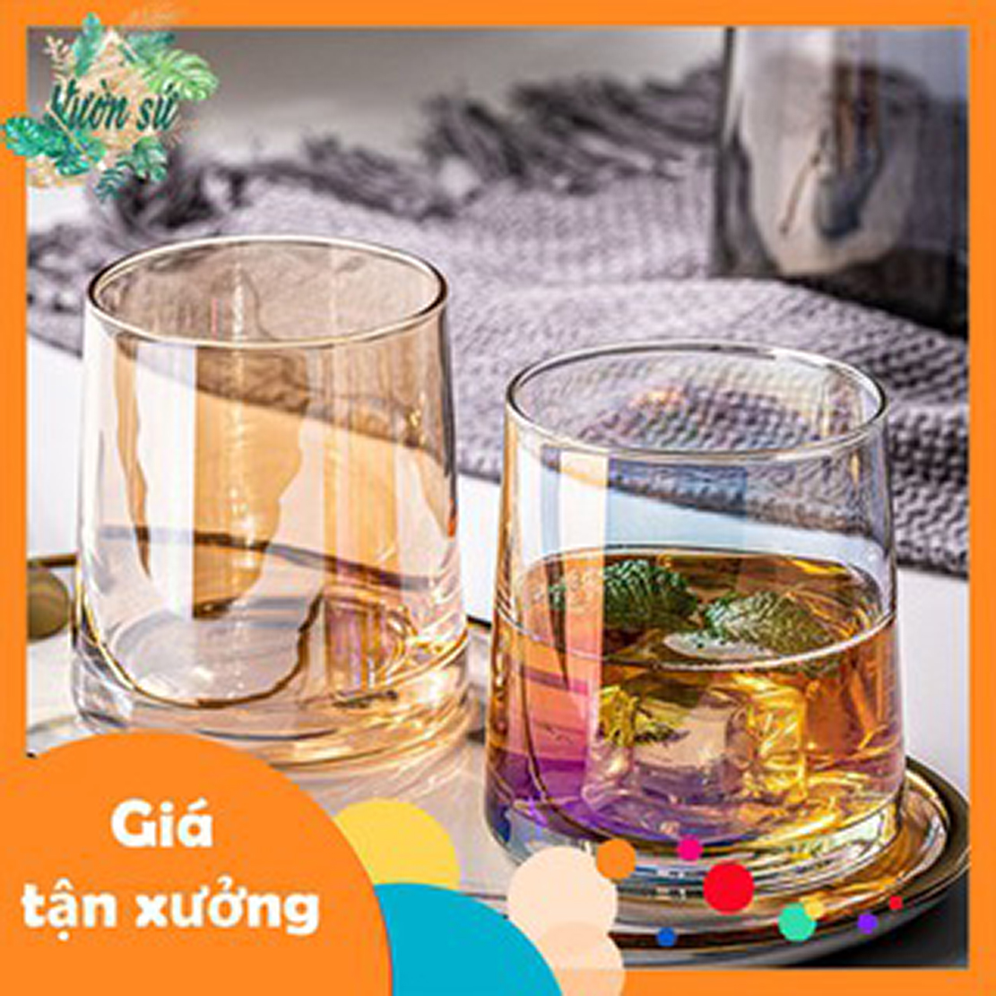 Cốc thuỷ tinh hình trụ đế rộng nhiều màu - VS40