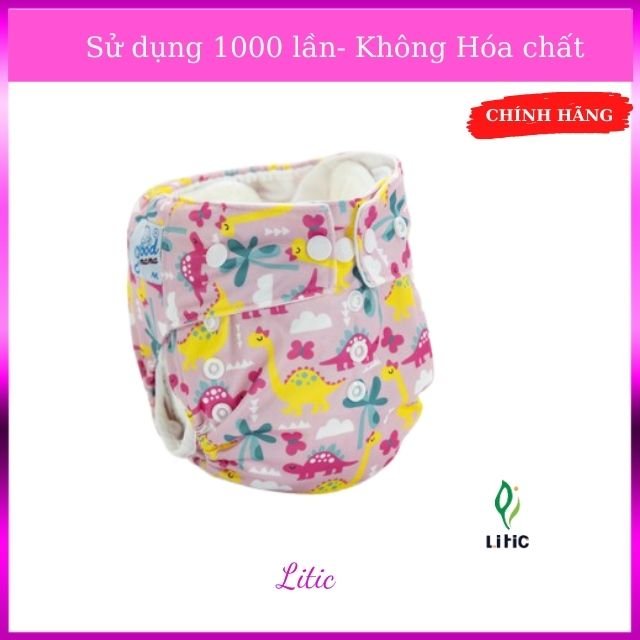 Bỉm vải ban ngày cao cấp Goodmama cho bé từ 3-20 kg (lót xơ tre kháng khuẩn, chống trào) GN17