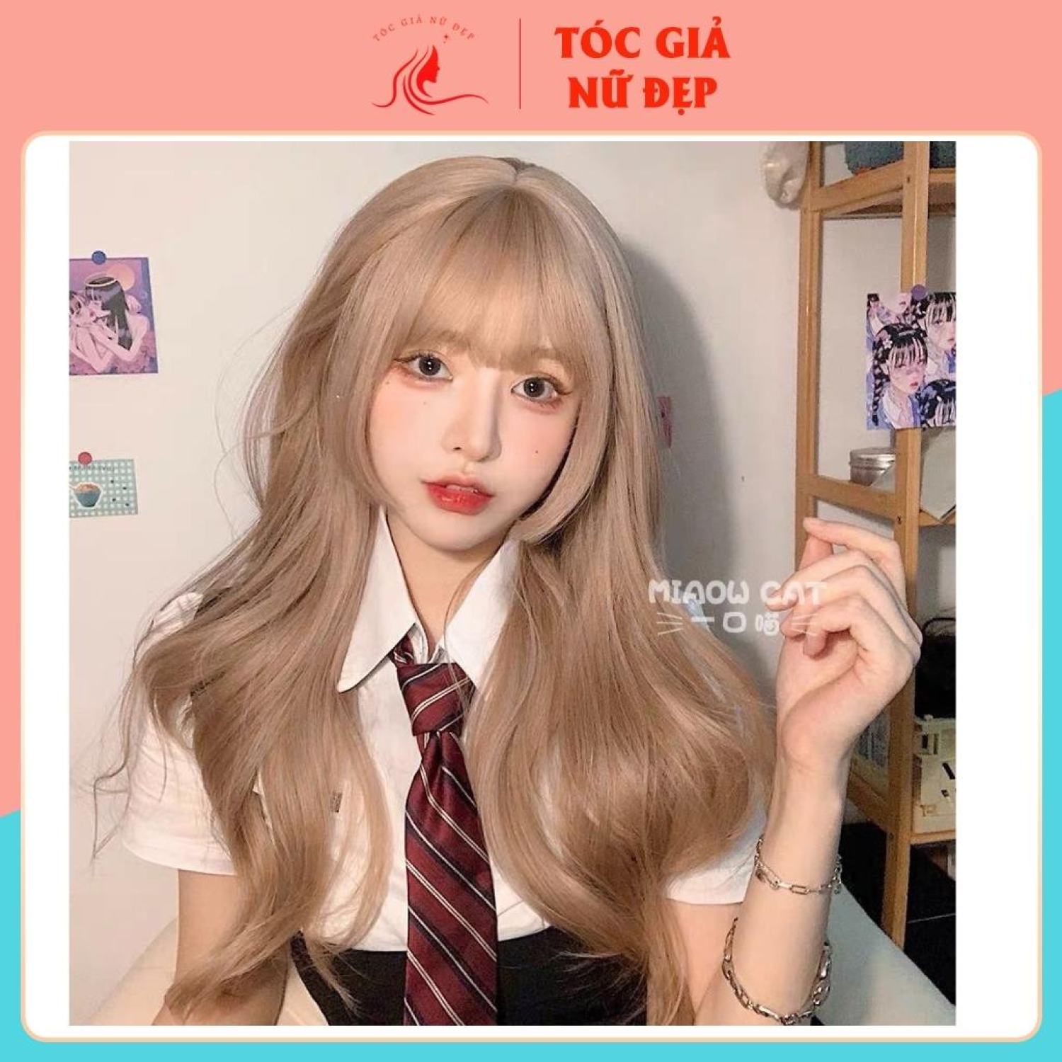 Tóc giả nữ nguyên đầu mẫu mới BHT025