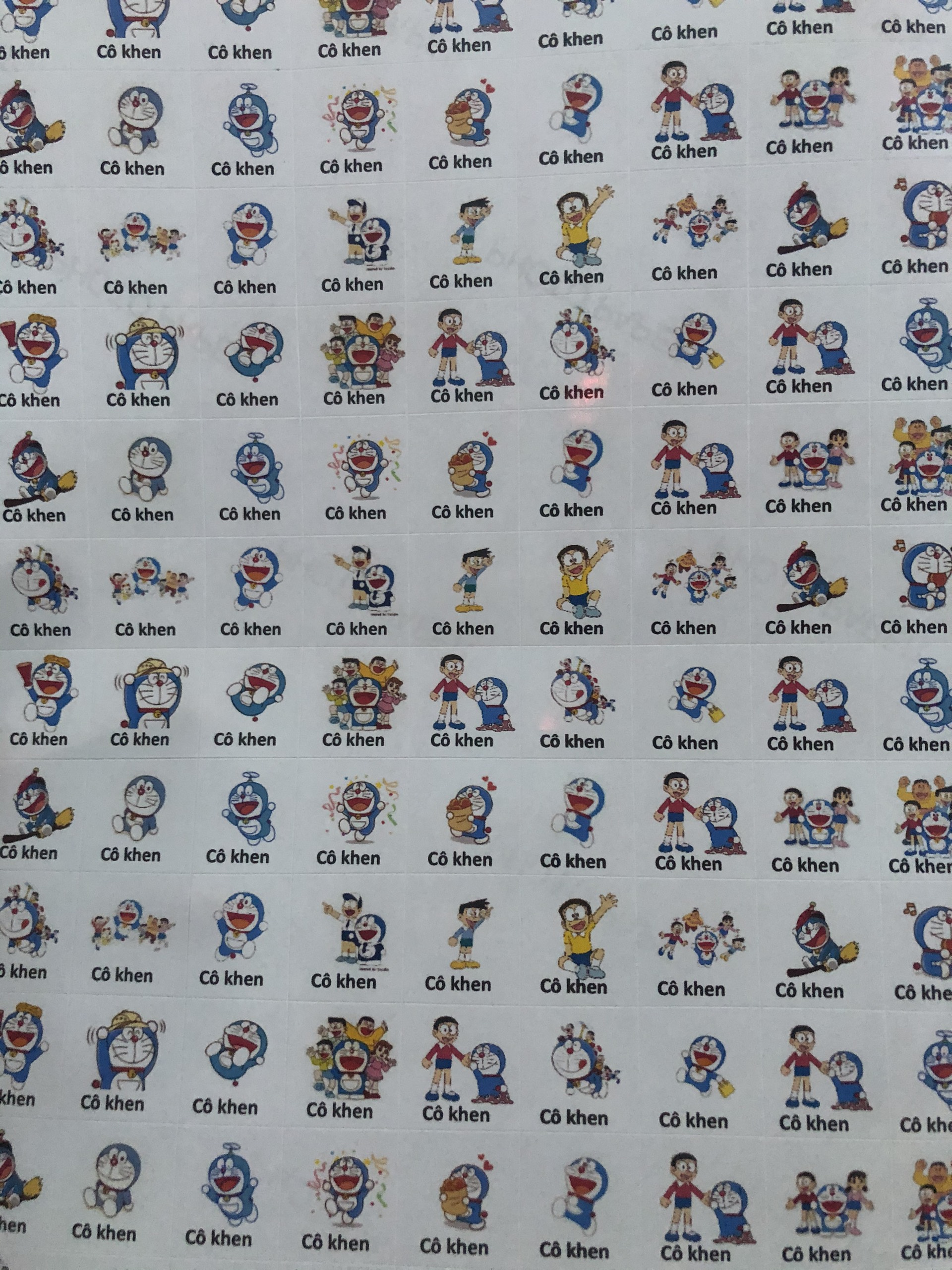 Sticker "khen con - doremon nobita" - sticker khen thưởng học sinh
