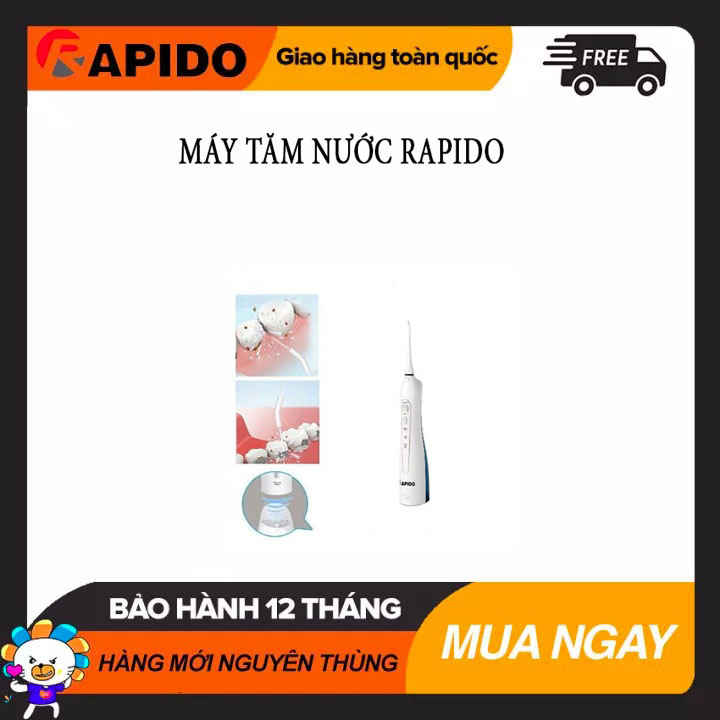 Máy tăm nước rapido rwf-150. bảo hành chính hãng 12 tháng.
