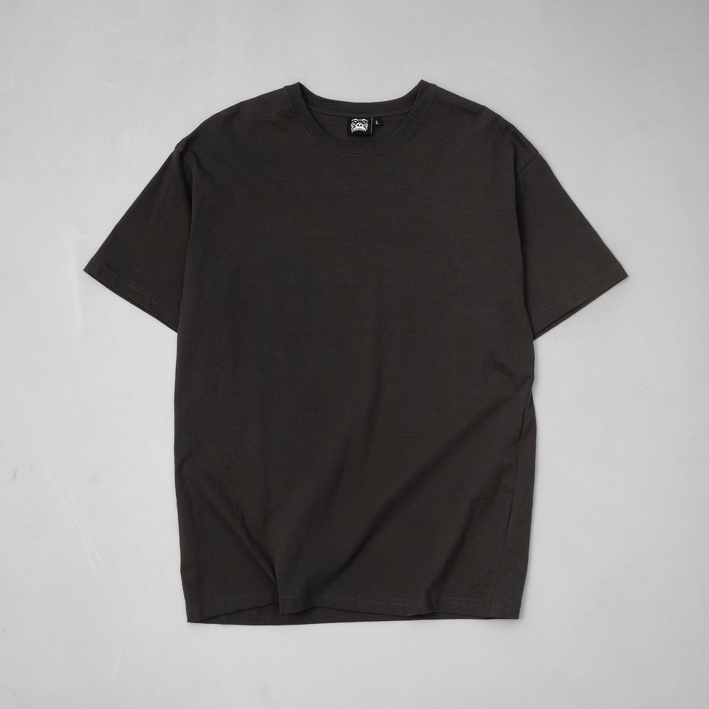 Áo thun trơn gori basic tee - xám chì