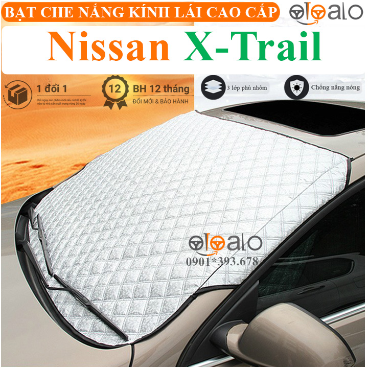 Tấm che chắn nắng kính lái xe Nissan XTrail vải dù 3 lớp cao cấp - OTOALO