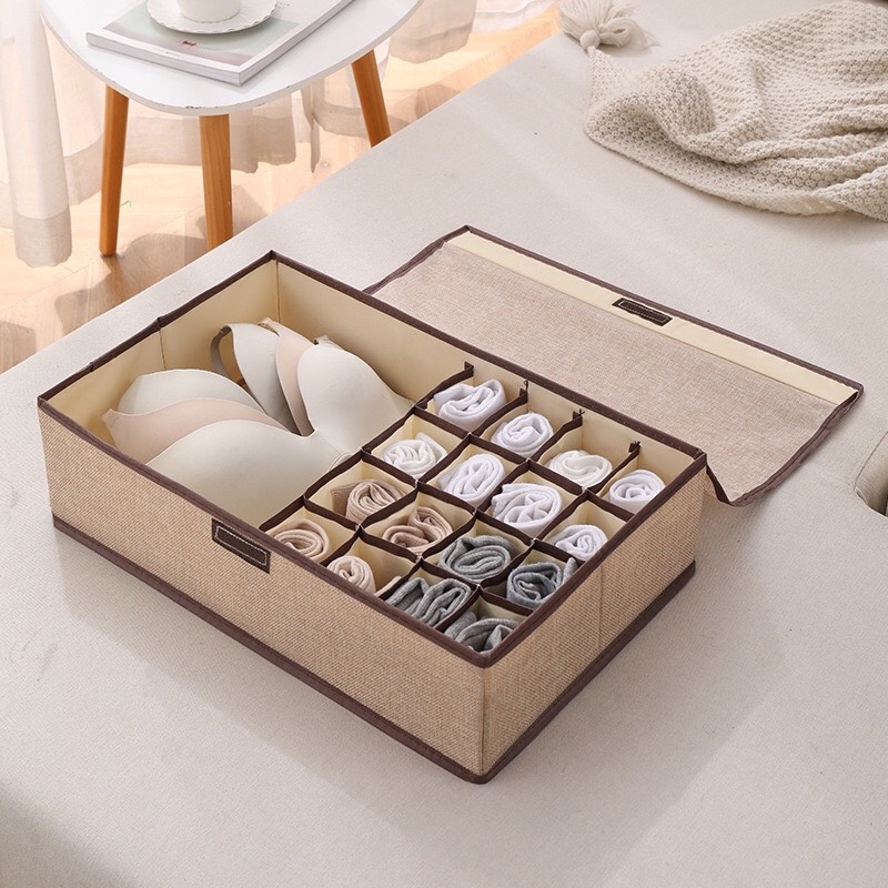 Hộp vải đựng đồ lót/ vớ đa năng tiện dụng - Hộp vải đựng quần áo