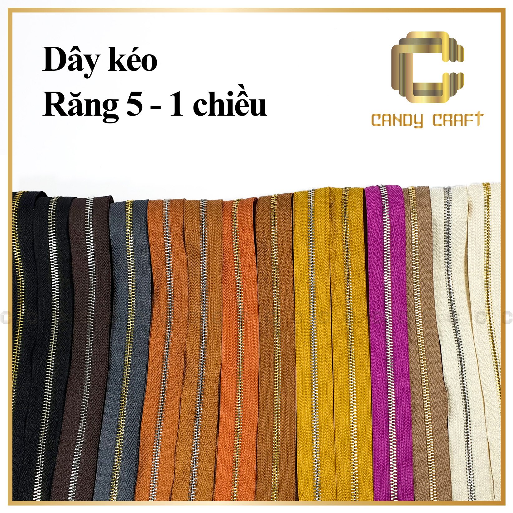 Dây kéo 1 chiều răng 5 - phụ kiện làm túi xách