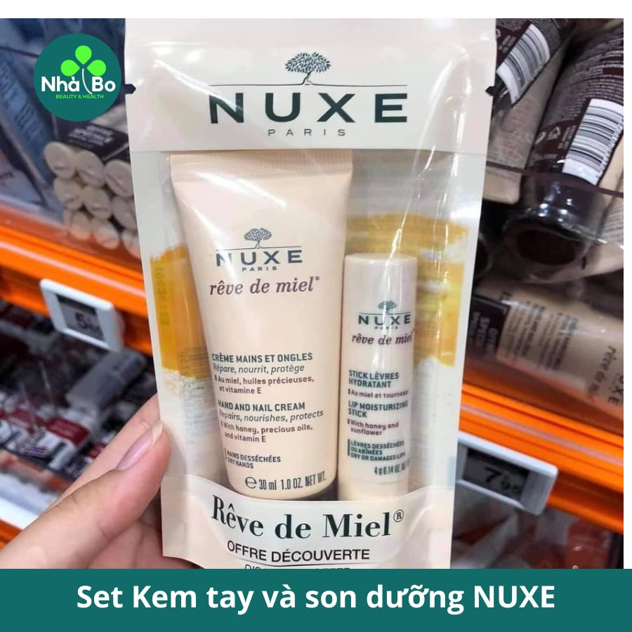 Set kem tay và son dưỡng NUXE Rêve de Miel (bao bì có thể thay đổi)