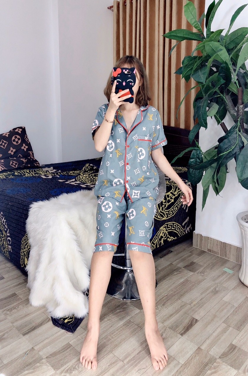 [HCM]đồ bộ pizama lỡ set pijama Kate lụa không bóng không ra màu không phai màu. Vải đẹp không co rút mềm mịn mặc siêu mát