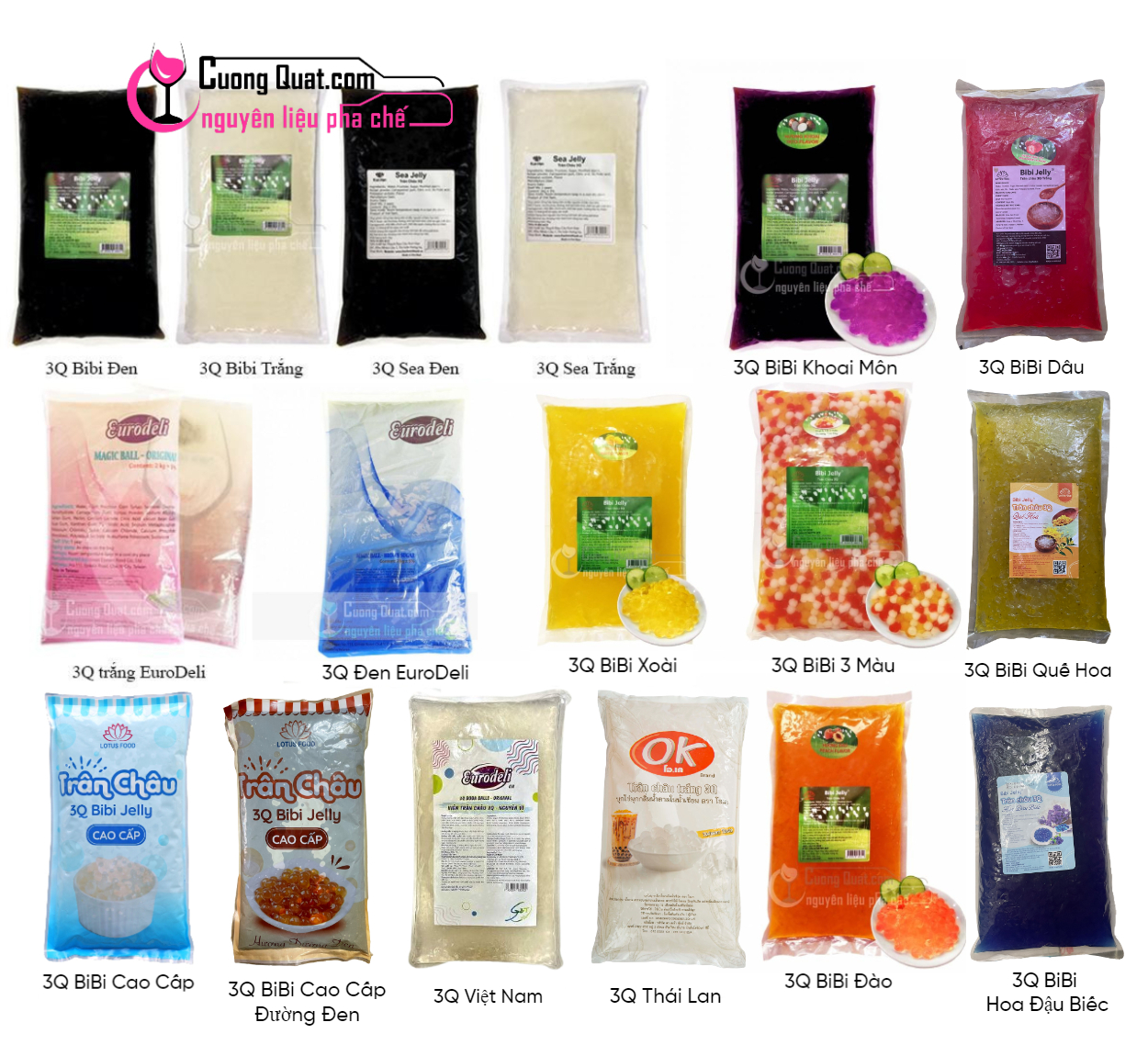 3Q Jelly (Trân Châu) Nhiều Mẫu