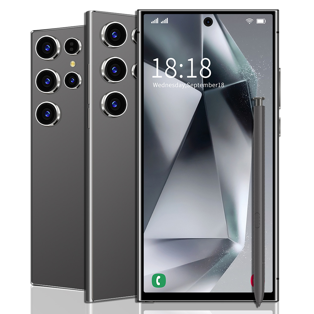 2024 S24 Ultra 7.3 Inch Android Mobile Phone Cheap 3G/4G/5G Phone 8Gb/256Gb Hd Full Screen Cheap Phone for Students Dual Sim with Pen Fingerprint Gps - 4