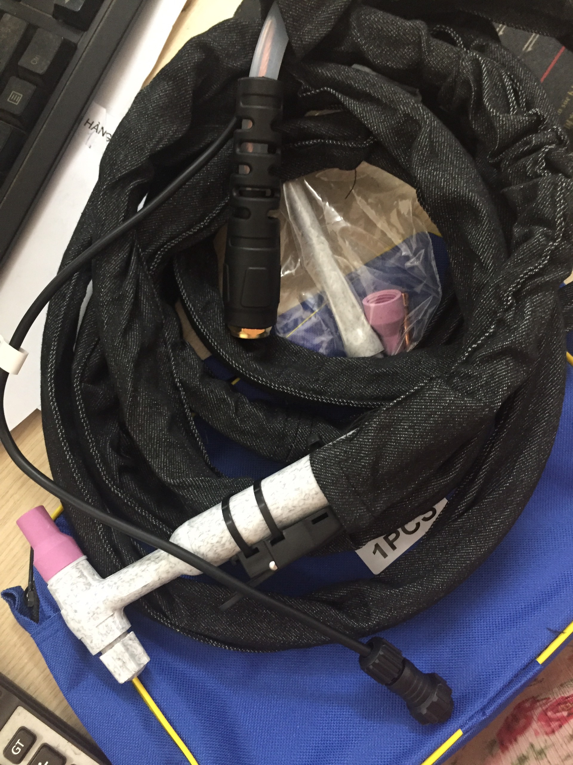 Mỏ hàn Tig QQ150 dây chống cháy dài 4m và 8m - Dây hàn tig QQ150 ruột silicon chống cháy