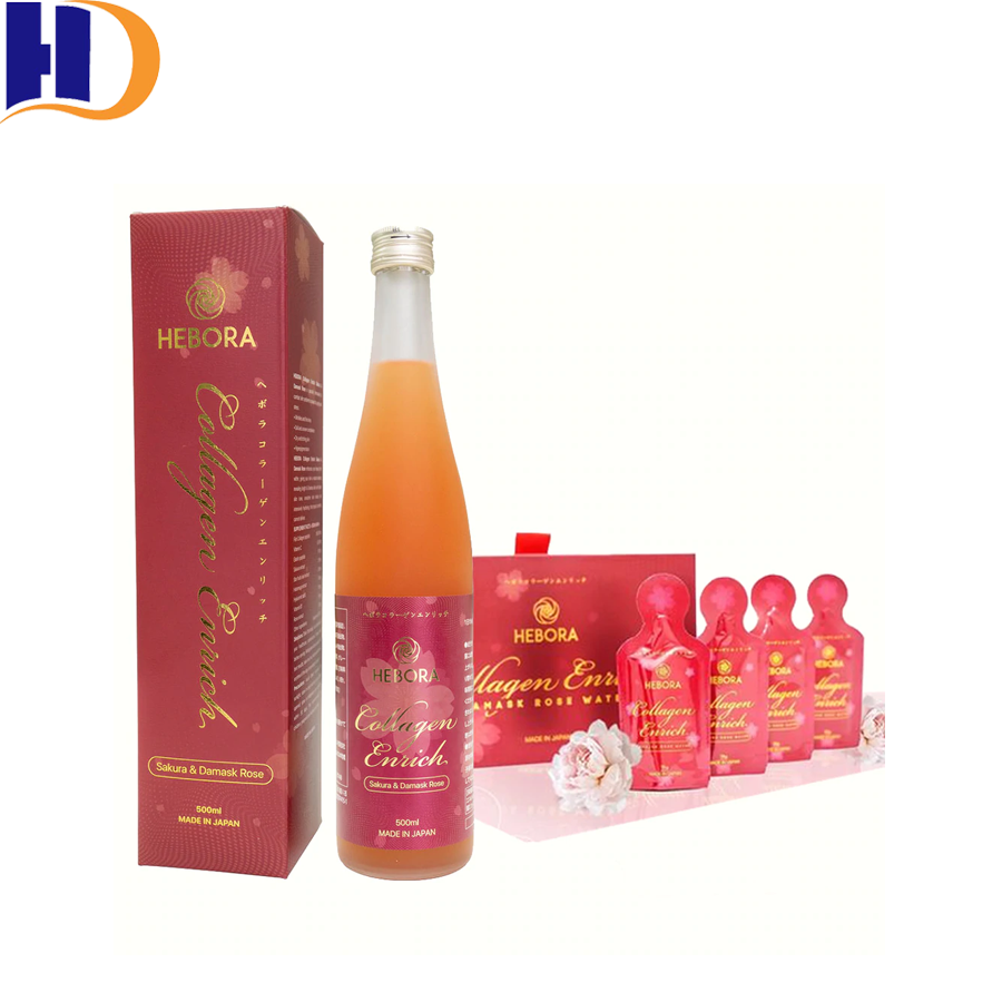 Nước Uống Đẹp Da Thơm Cơ Thể Hebora Collagen Enrich Damask Rose Water Nhật Bản