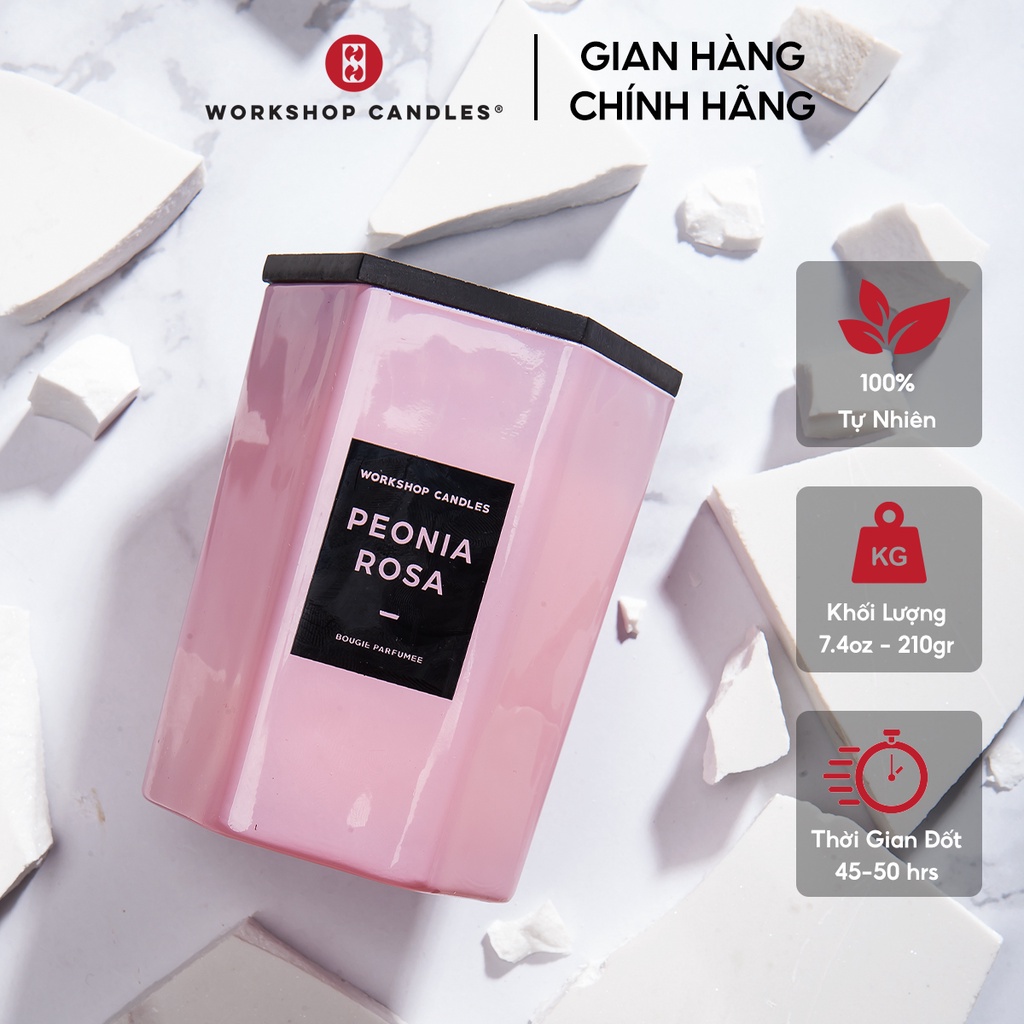 Workshop Candles - Nến thơm hương nước hoa cao cấp Peonia Rosa