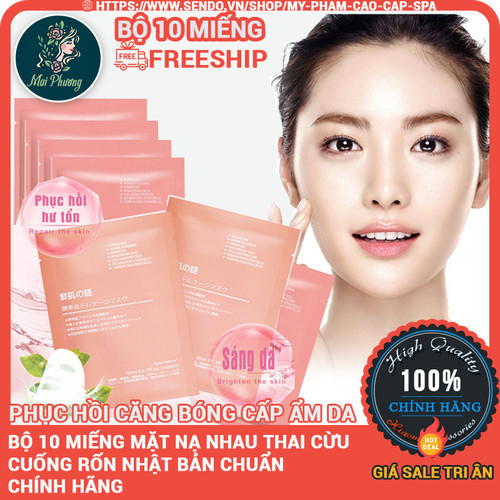 Combo 10 miếng mặt nạ dưỡng da toàn diện nhau thai cừu nhật bản
