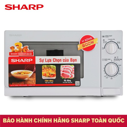 Lò vi sóng cơ 20l sharp r-201vn-w - hàng chính hãng