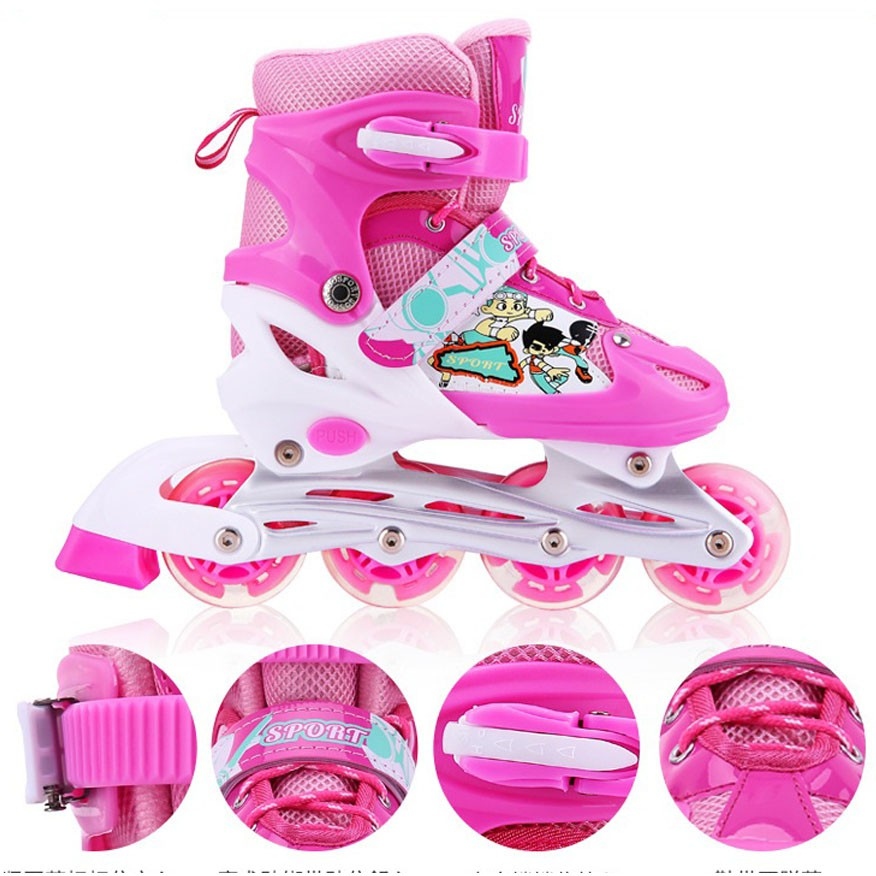 ♟ giầy batin giày trượt patin trẻ em bánh đơn phát sáng giày patin -