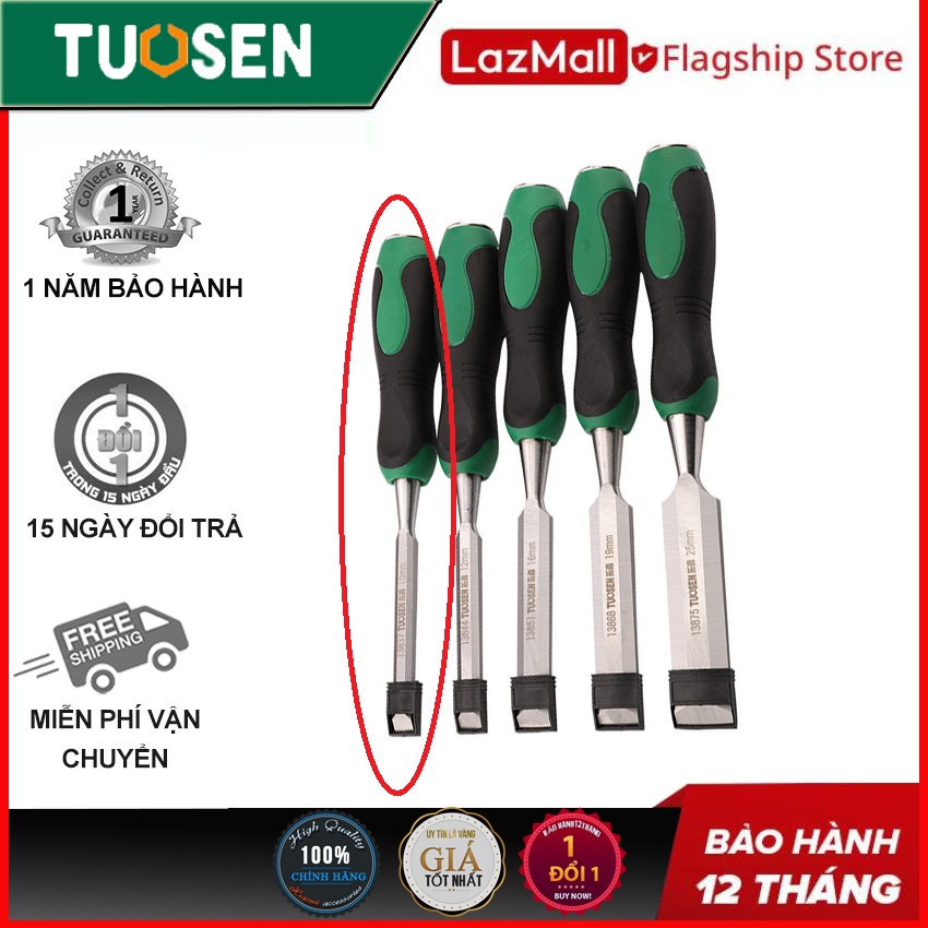 Đục gỗ bằng tay, Dụng cụ đục gỗ cho thợ mộc bằng thép carbon - Chính hãng Tuosen